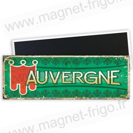 Aimant frigo déco style plaque Auvergne