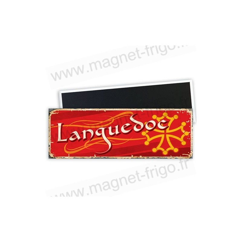 Aimant frigo style plaque Languedoc