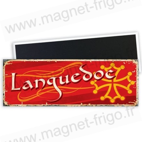 Aimant frigo style plaque Languedoc