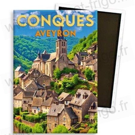 Magnet souvenir Occitanie Conques